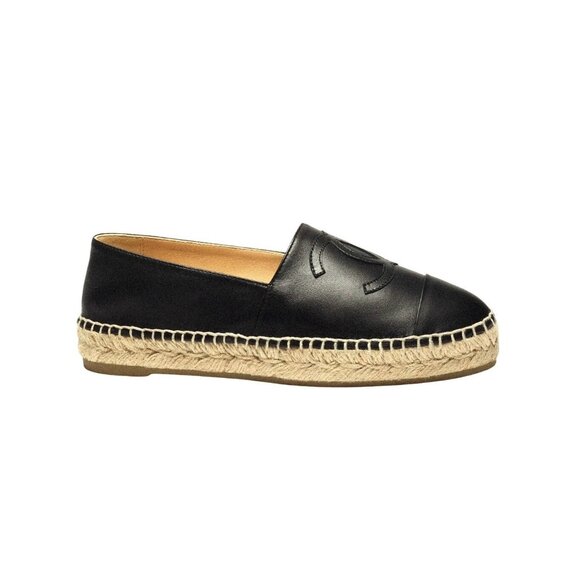 Chanel Lambskin Espadrilles in Dark Grey - Picture 2 of 9